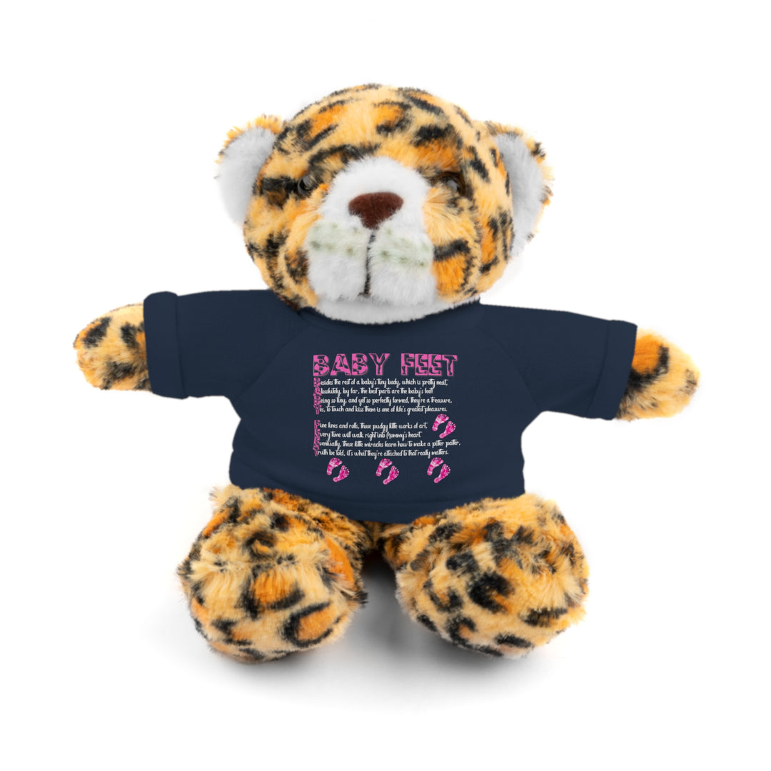 Baby Feet Acrostic Poem Stuffed Animals with Tee - Pink Camo