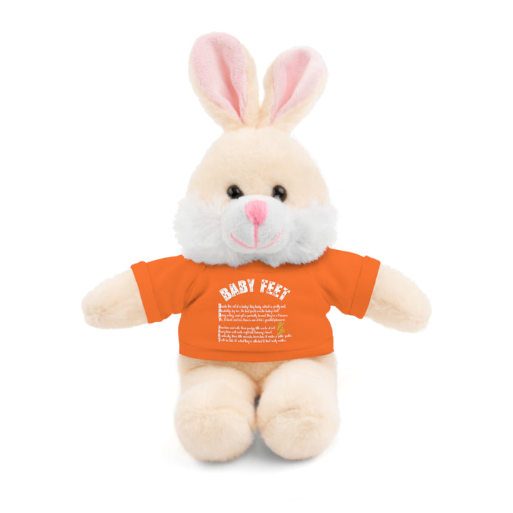 Baby Feet Acrostic Poem Stuffed Animals with Tee - Baby Feet - Gold Footprints