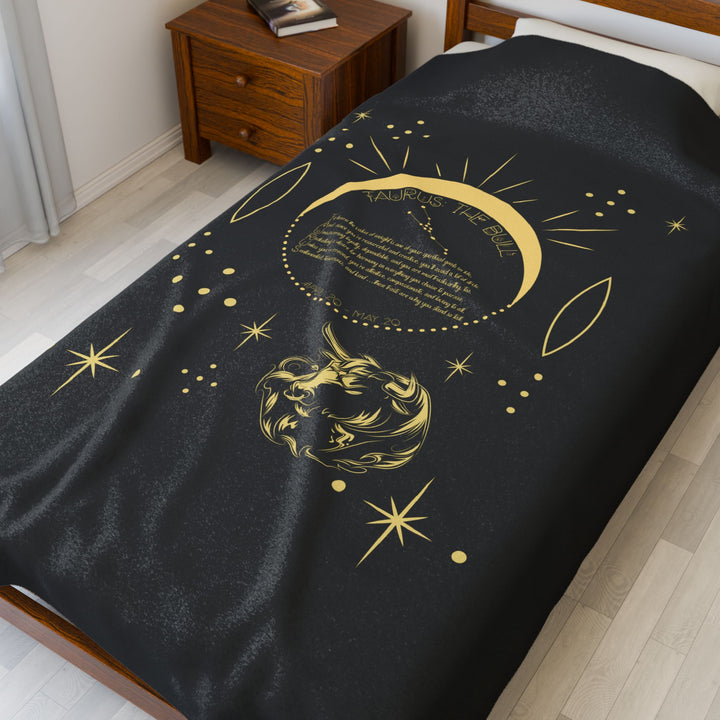 Taurus Acrostic Poem Velveteen Blanket