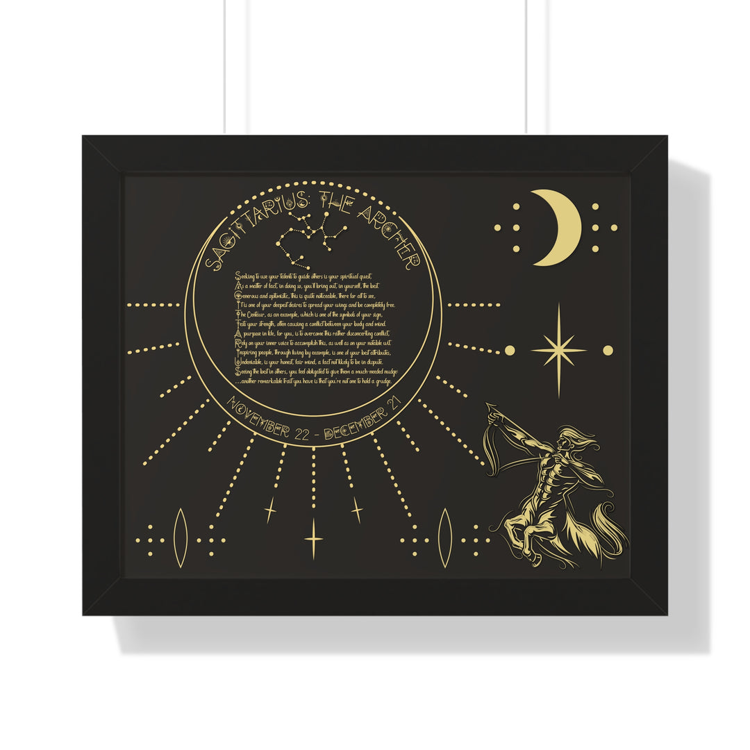 Written in the Stars Framed Acrostic Poem Print - Sagittarius