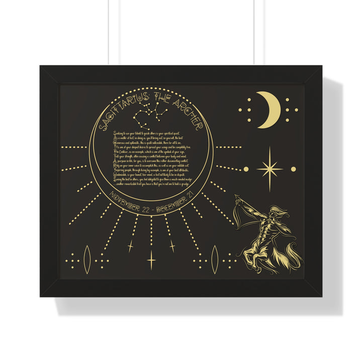 Written in the Stars Framed Acrostic Poem Print - Sagittarius