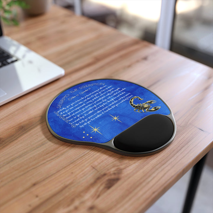 Written in the Stars Mouse Pad With Wrist Rest - Scorpio