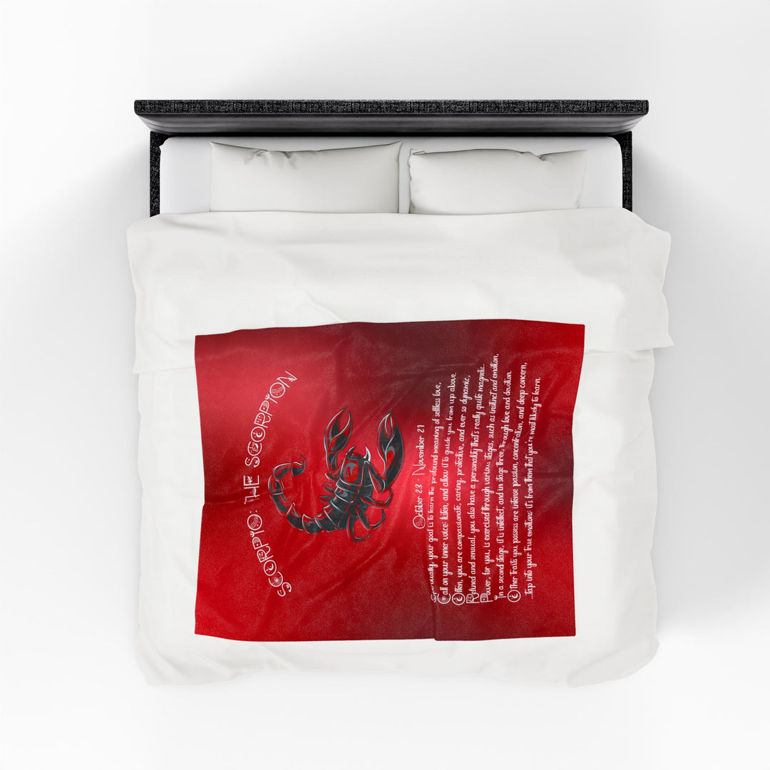 Scorpio Acrostic Poem Velveteen Plush Blanket