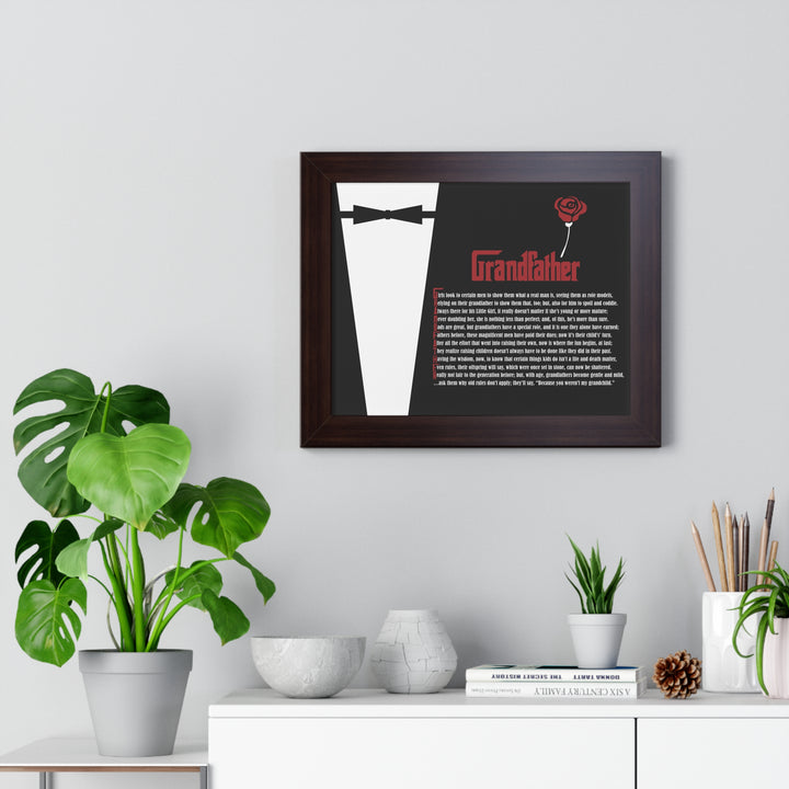 It's Just a Phrase "Grandfather" Framed Acrostic Poem Print