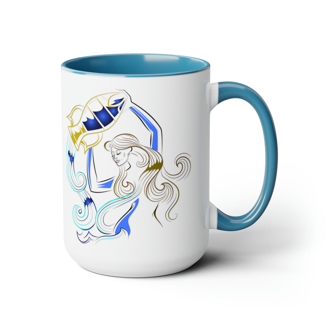 Written in the Stars Two-Tone Coffee Mugs - 15oz - Aquarius