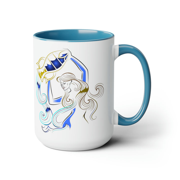 Written in the Stars Two-Tone Coffee Mugs - 15oz - Aquarius