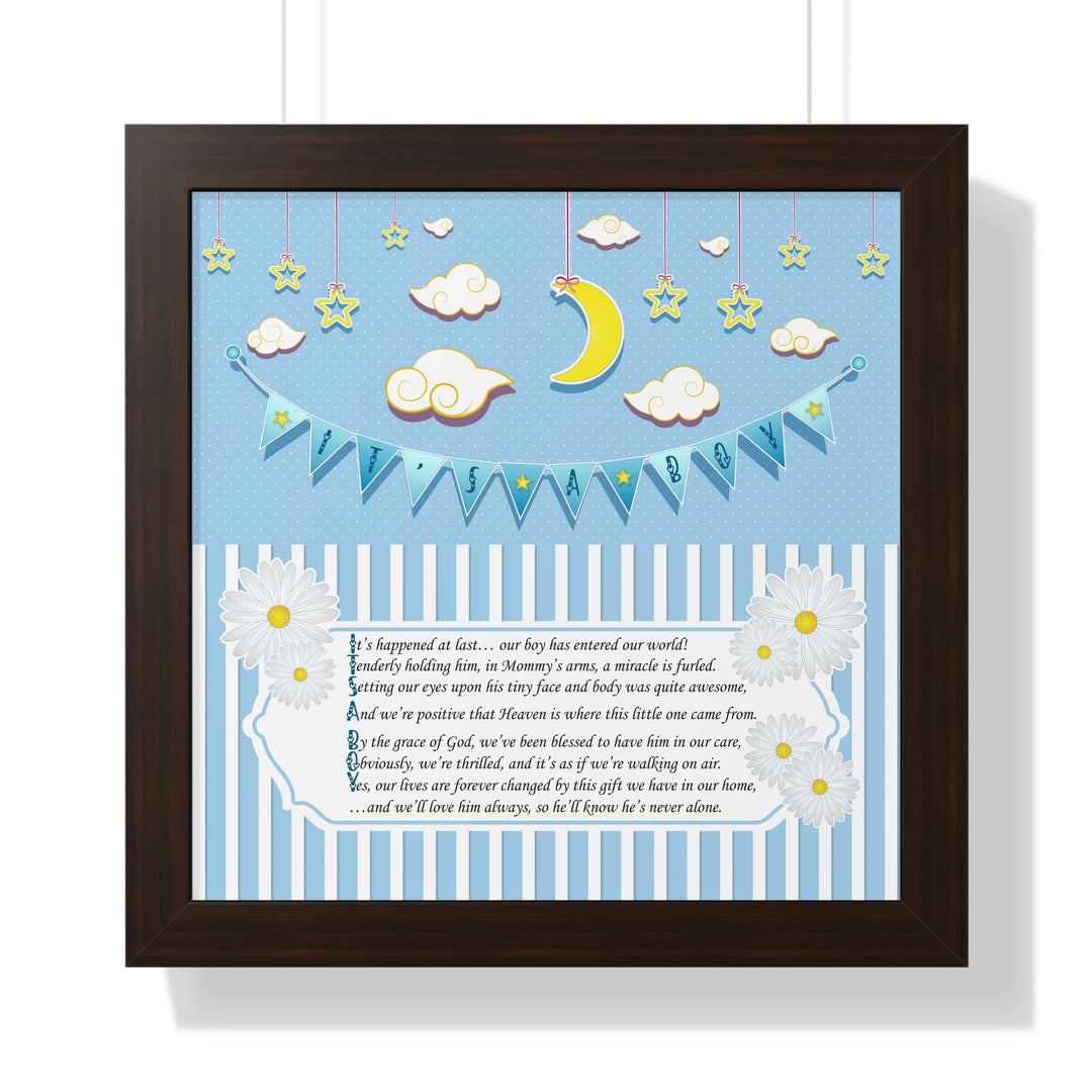 Baby Steps "It's a Boy" Framed Print Collection - No Personalization