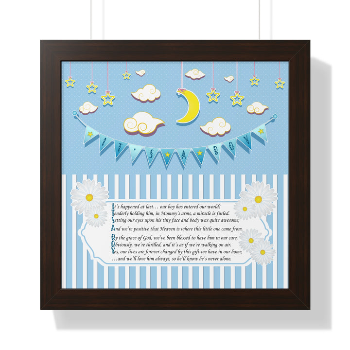 Baby Steps "It's a Boy" Framed Print Collection - No Personalization