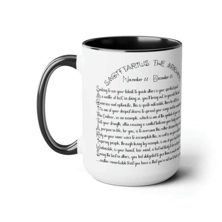 Written in the Stars Two-Tone Coffee Mugs - 15oz - Sagittarius