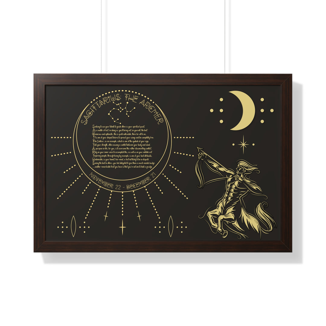Written in the Stars Framed Acrostic Poem Print - Sagittarius
