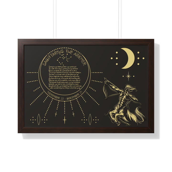Written in the Stars Framed Acrostic Poem Print - Sagittarius