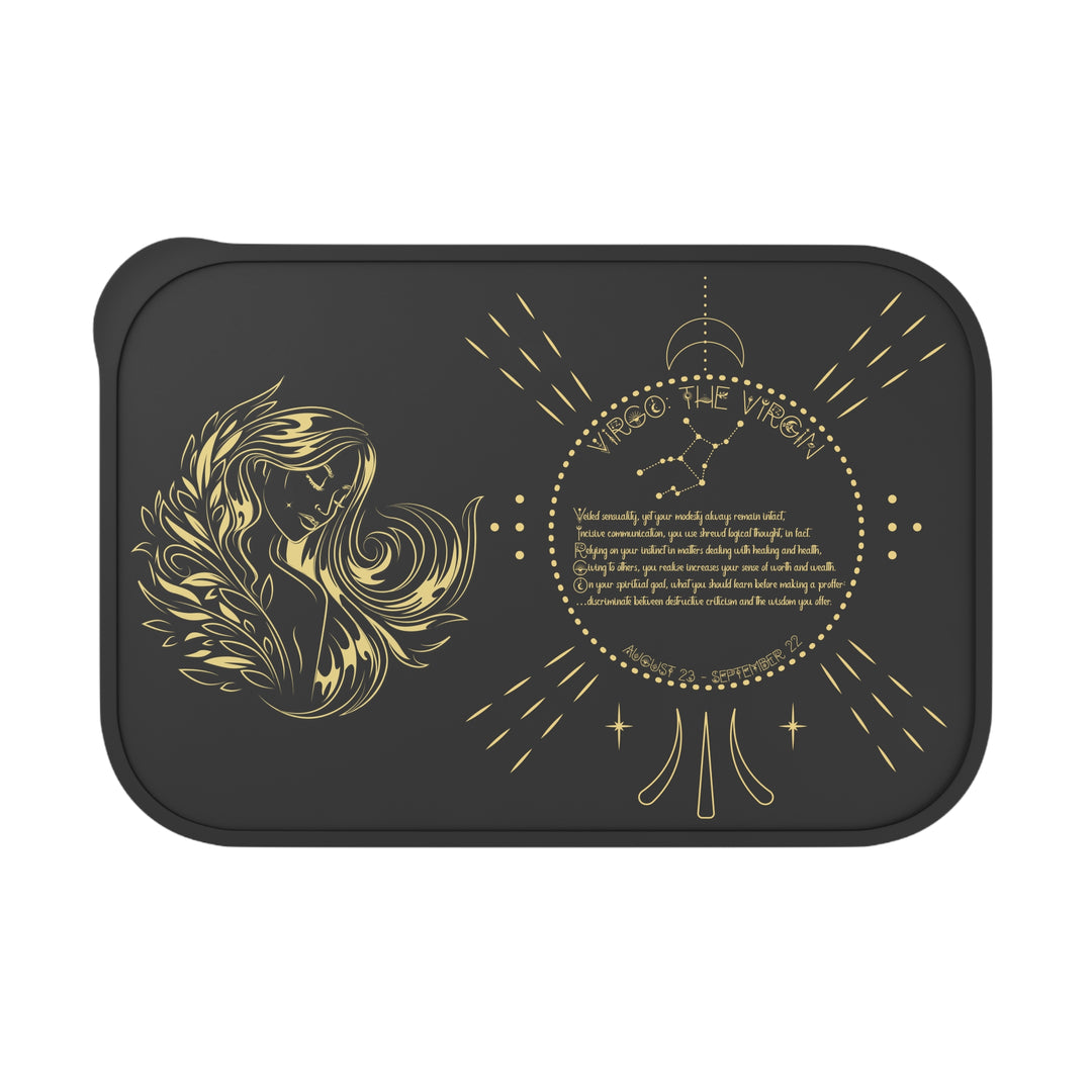 Virgo Acrostic Poem Bento Lunch Box - Black