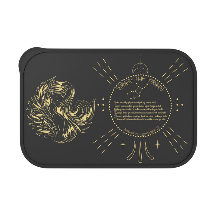 Virgo Acrostic Poem Bento Lunch Box - Black