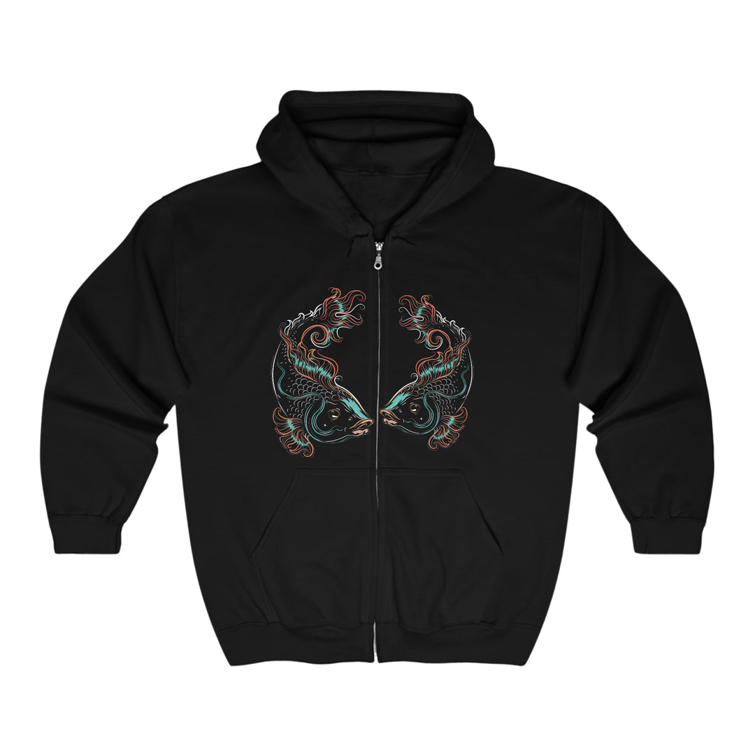 Written in the Stars Unisex Full Zip Hooded Sweatshirt - Pisces