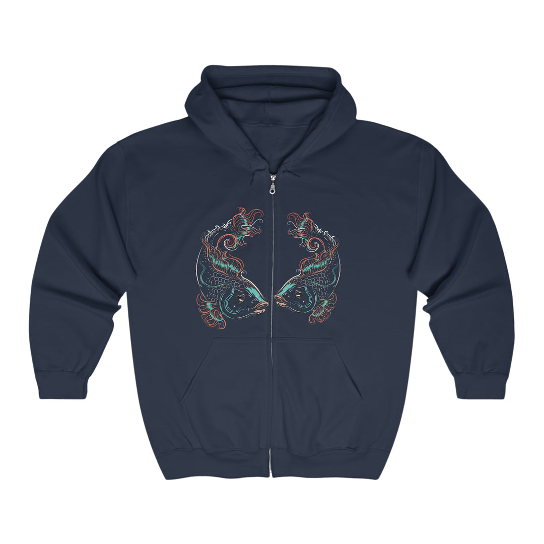 Written in the Stars Unisex Full Zip Hooded Sweatshirt - Pisces