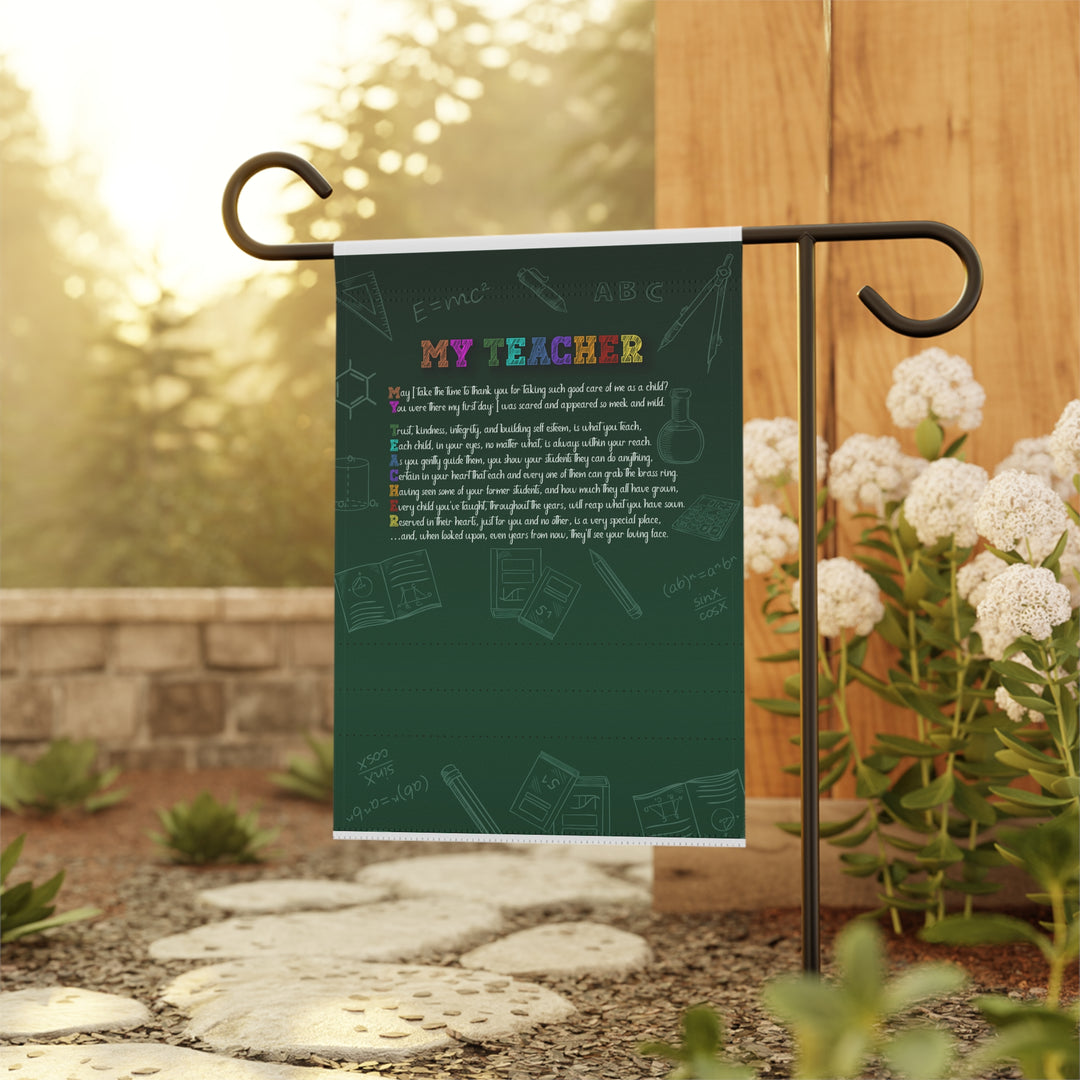 CHANGE GRAPHIC My Teacher  Acrostic Poem outdoor/Garden Banner