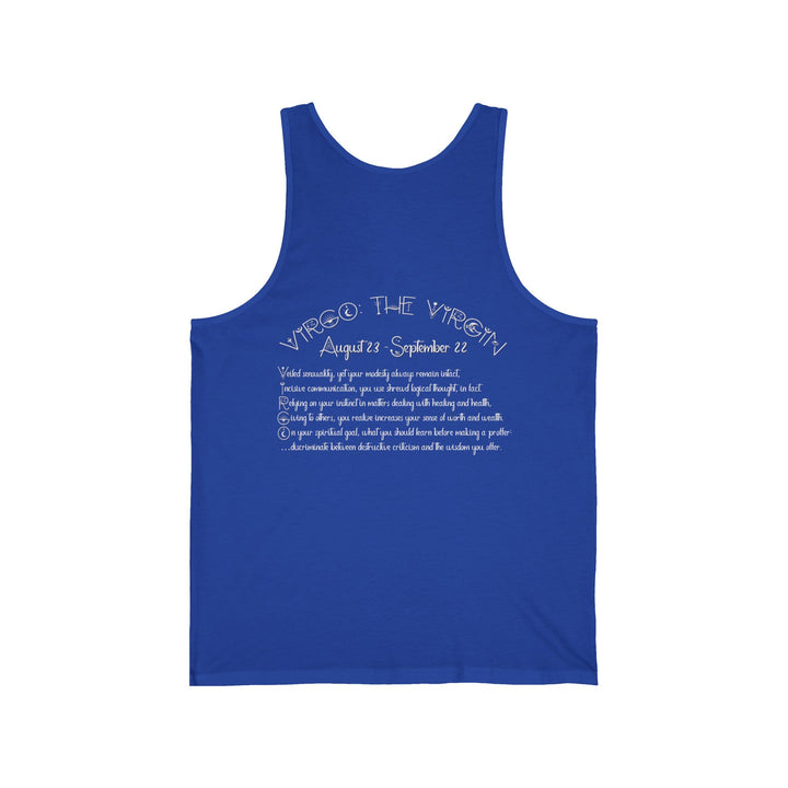 “Virgo” Acrostic Poem Unisex Jersey Tank