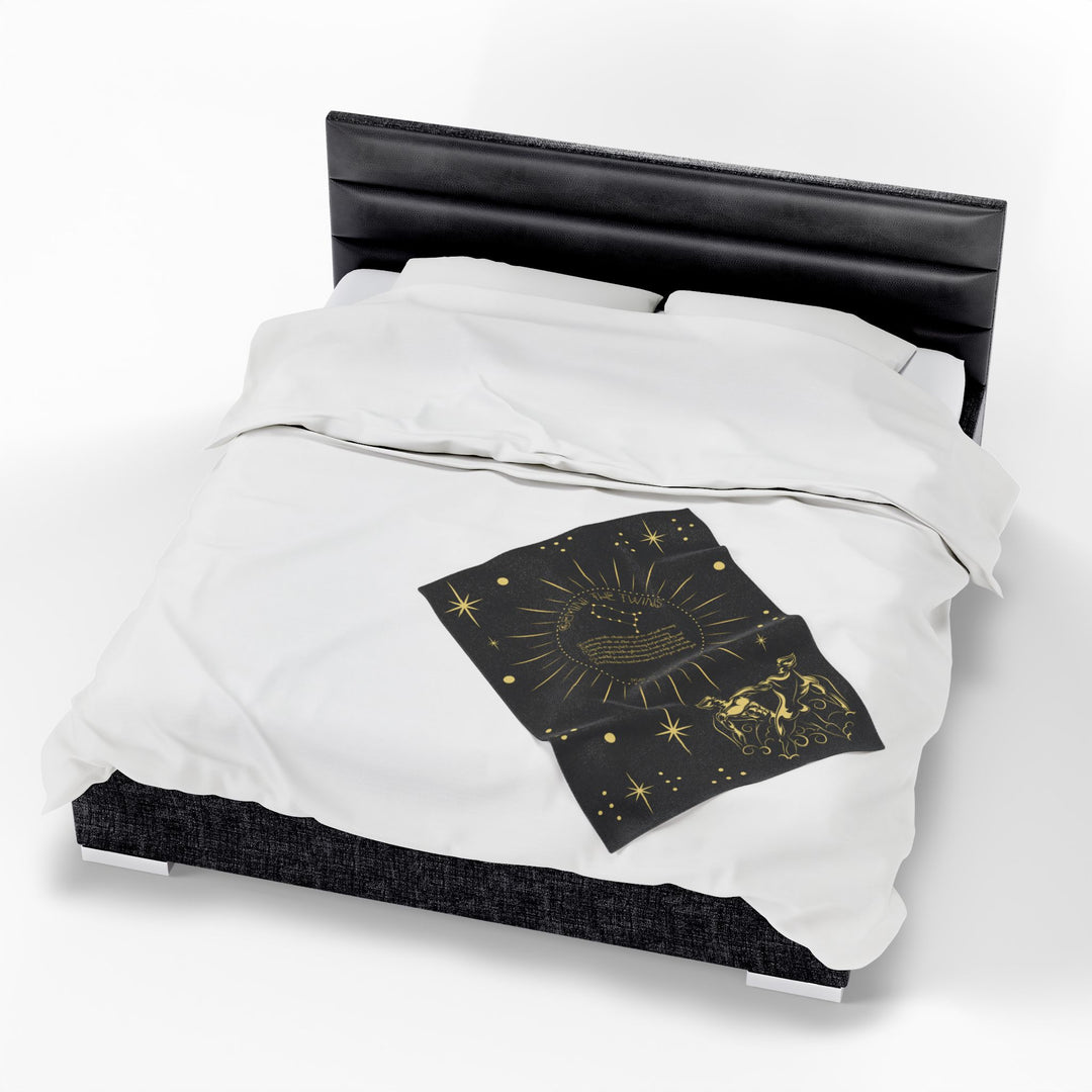 Gemini Acrostic Poem Velveteen Blanket