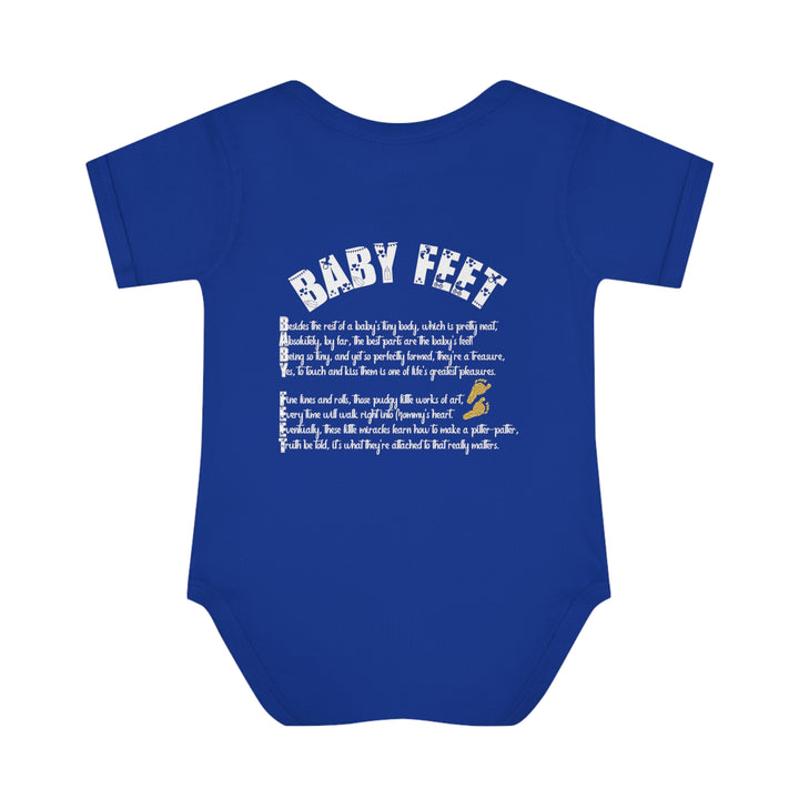 Baby Steps "Baby Feet" Acrostic Poem Bodysuit - Glitter Footprints