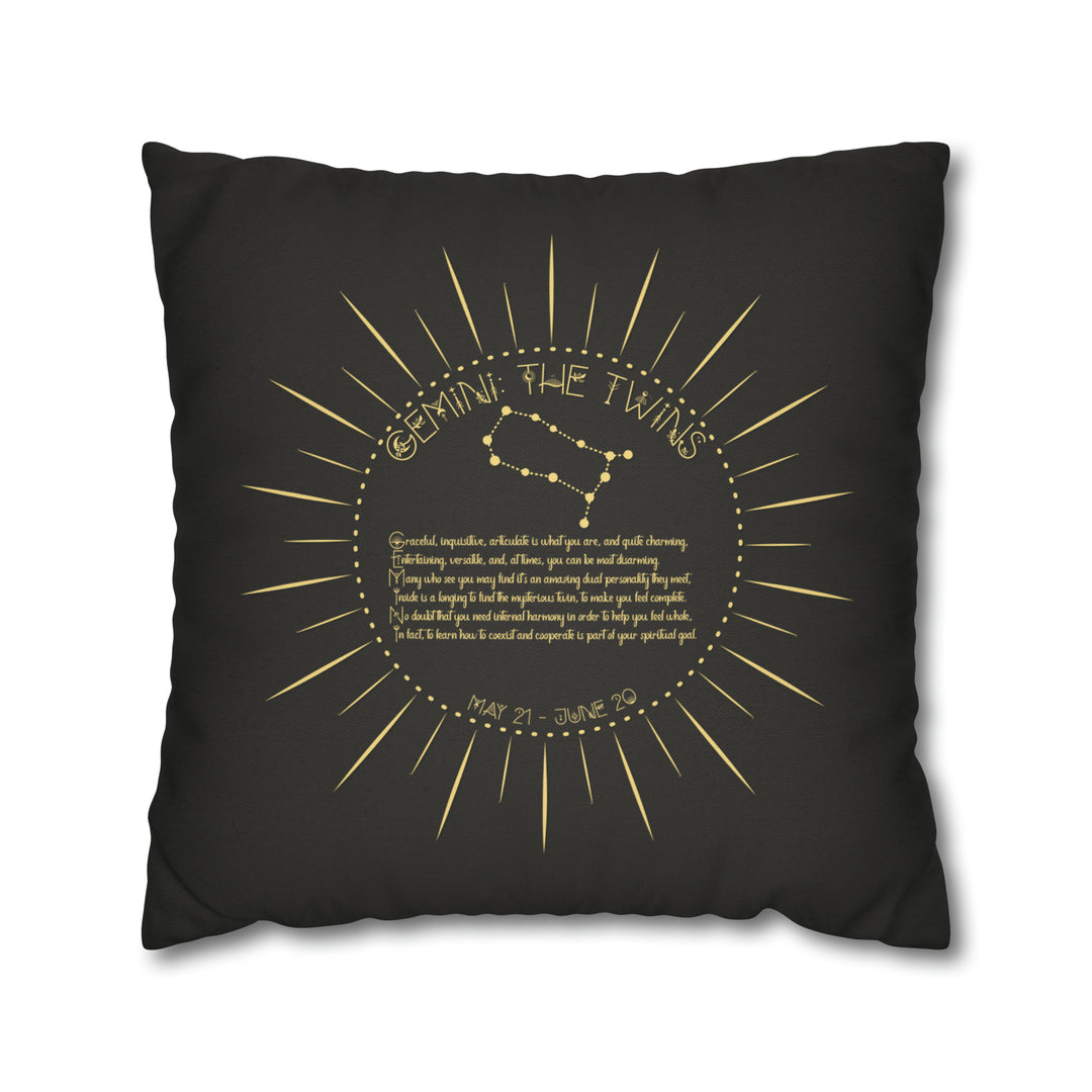 Written in the Stars Pillowcase/Cover Spelling Out "Gemini"