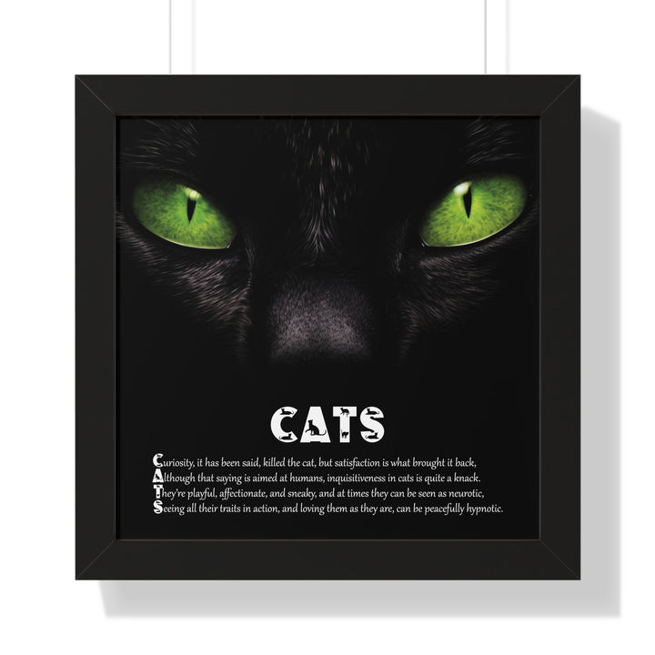 It's Just a Phrase "Cats" Framed Acrostic Poem Print