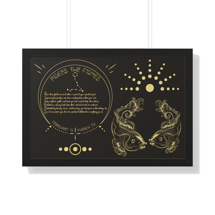 Written in the Stars Framed Acrostic Poem Print - Pisces