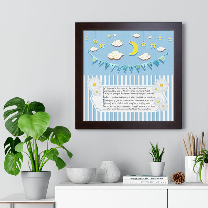 Baby Steps "It's a Boy" Framed Print Collection - No Personalization
