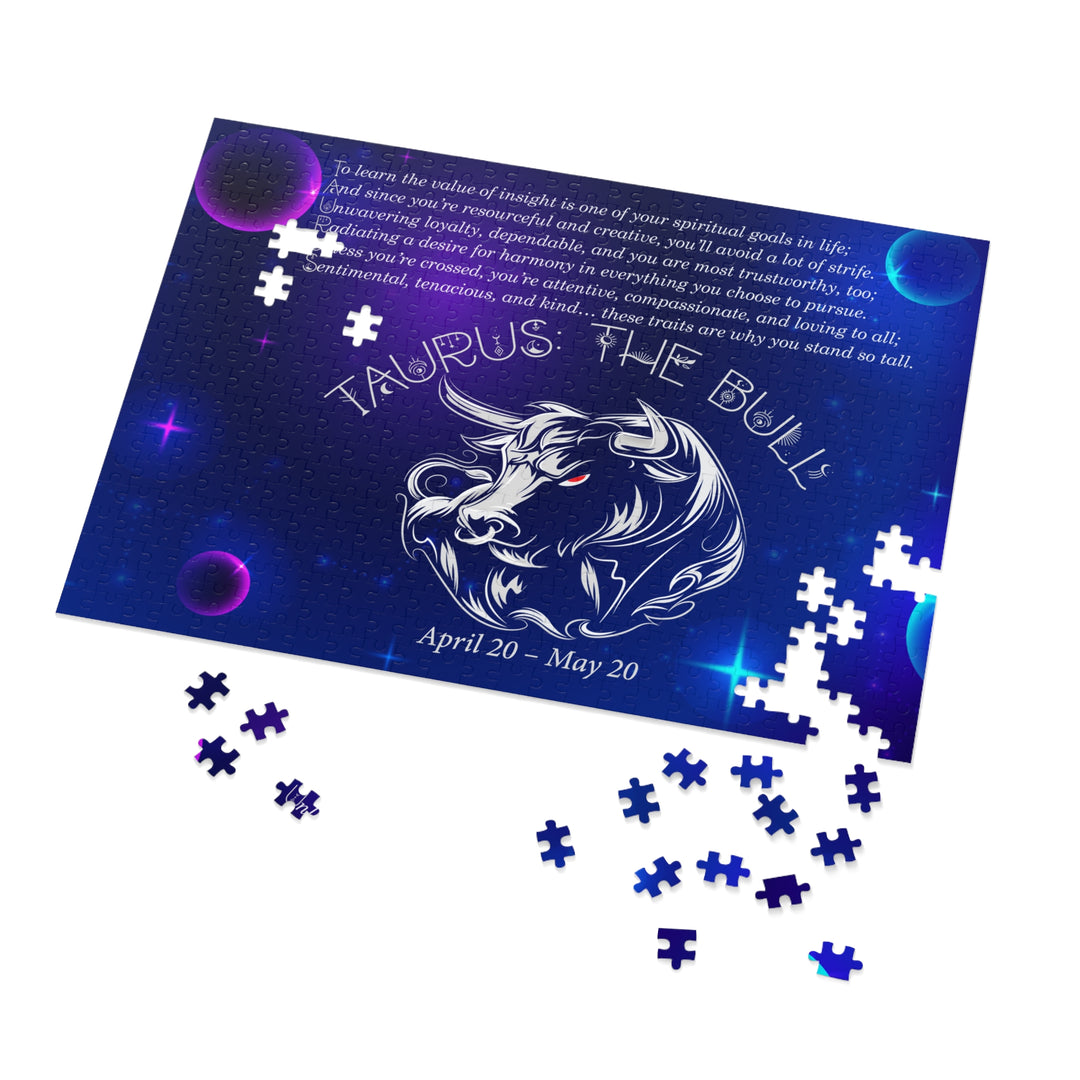 Taurus  Acrostic Poem Puzzle - Tin Box