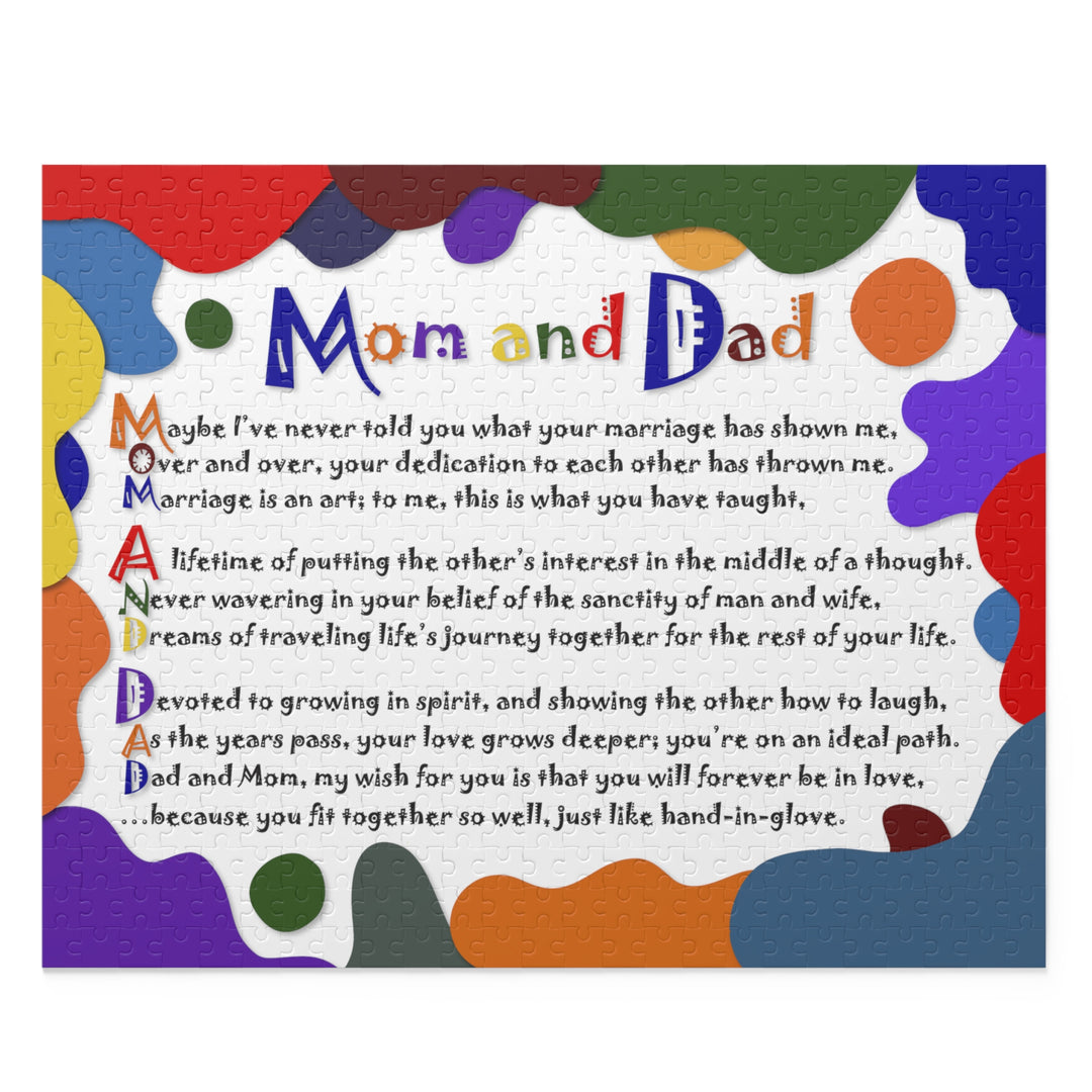 It's Just a Phrase "Mom and Dad" Acrostic Poem Jigsaw Puzzle