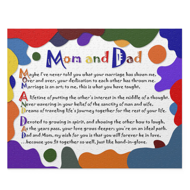 It's Just a Phrase "Mom and Dad" Acrostic Poem Jigsaw Puzzle