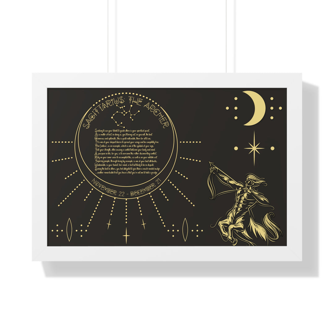 Written in the Stars Framed Acrostic Poem Print - Sagittarius