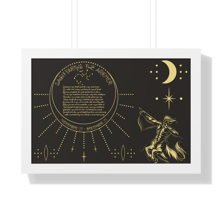 Written in the Stars Framed Acrostic Poem Print - Sagittarius