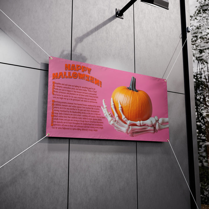 DPI TOO LOW! Happy Halloween Acrostic Poem Vinyl Banner