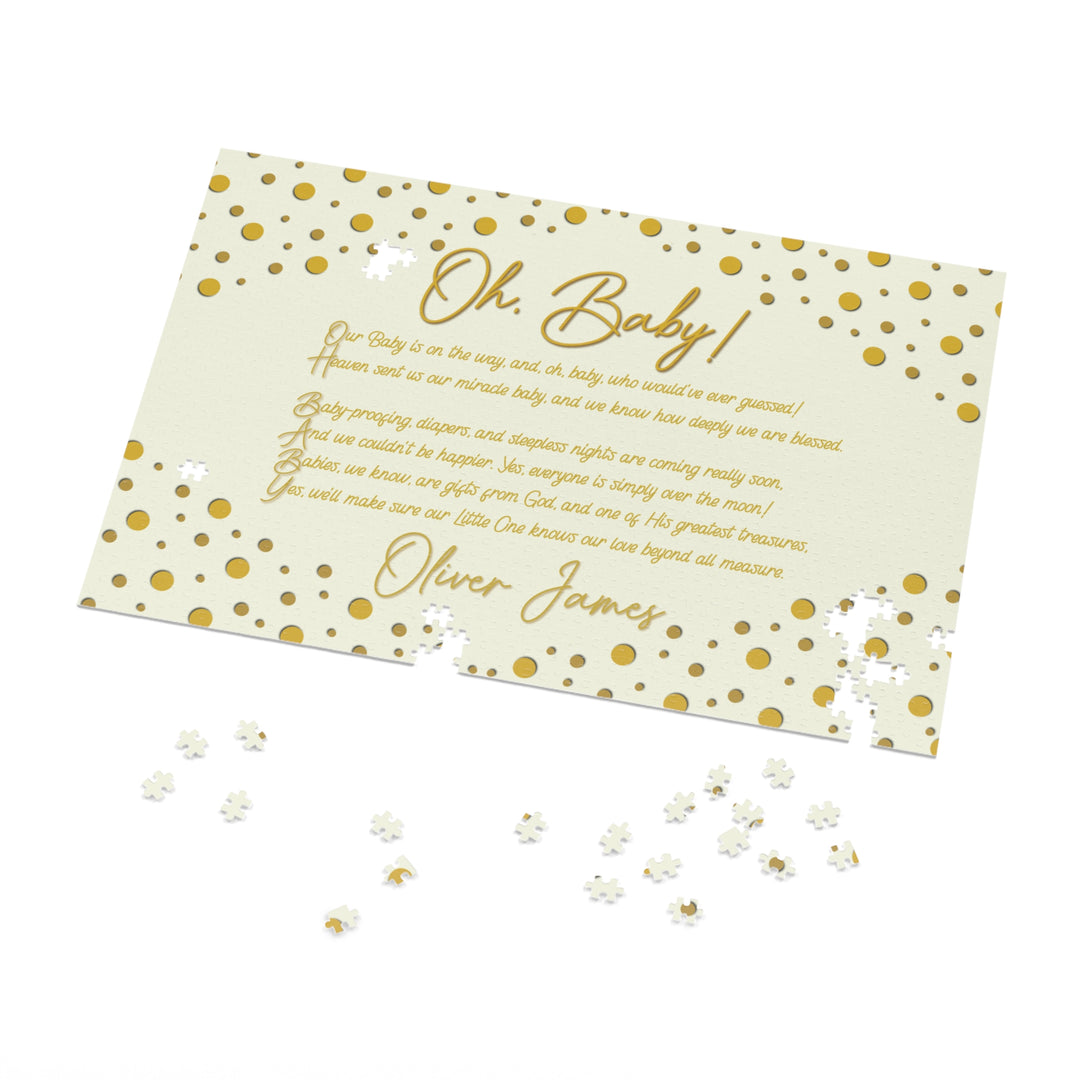 Oh, Baby! Acrostic Poem Puzzle - Personalized - Tin Box