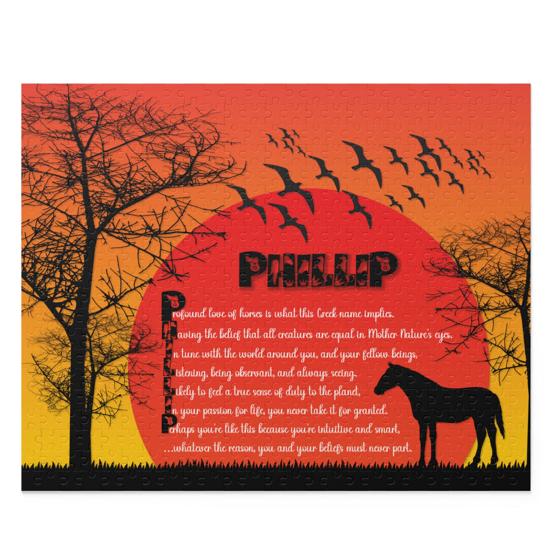 Namesakes, Personalized Acrostic Name Puzzle - Horse Design