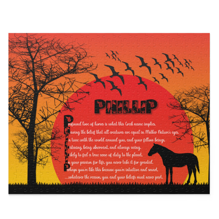 Namesakes, Personalized Acrostic Name Puzzle - Horse Design