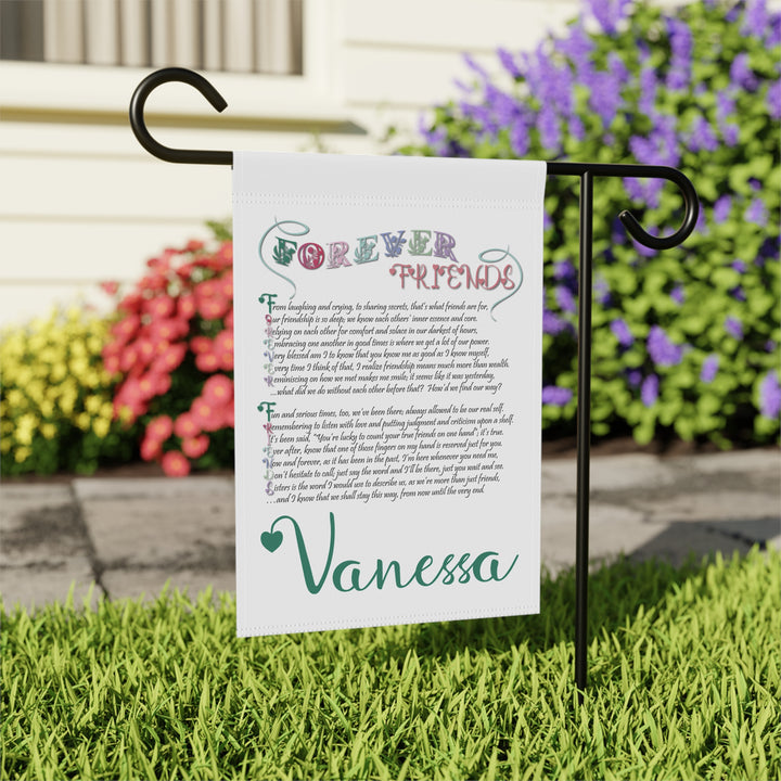 Friends Forever Acrostic Poem outdoor/Garden Banner - Personalized
