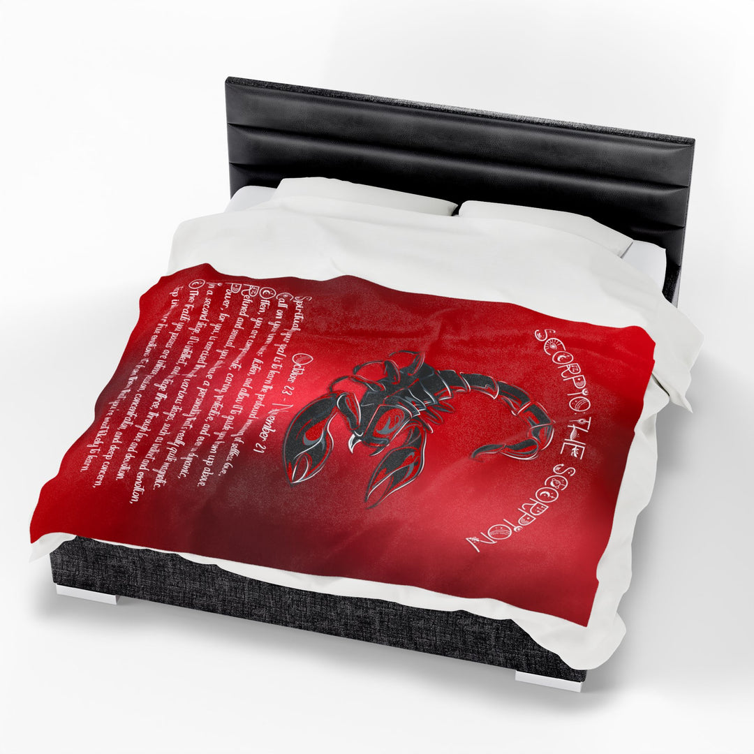 Scorpio Acrostic Poem Velveteen Plush Blanket