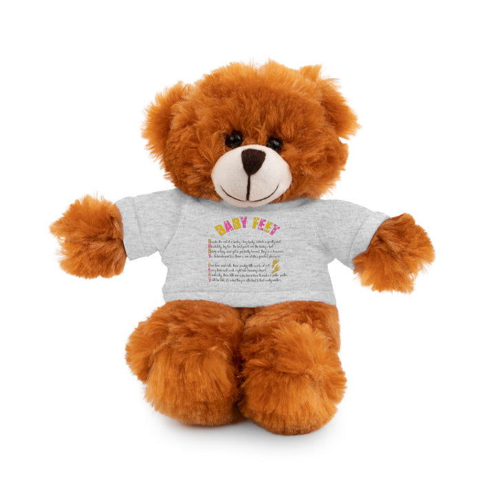Baby Feet Acrostic Poem Stuffed Animals with Tee - Baby Feet - Gold Footprints