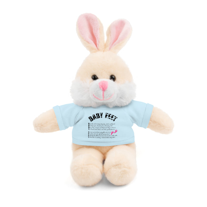 Baby Feet Acrostic Poem Stuffed Animal Collection with T-Shirt - Pink Footprints