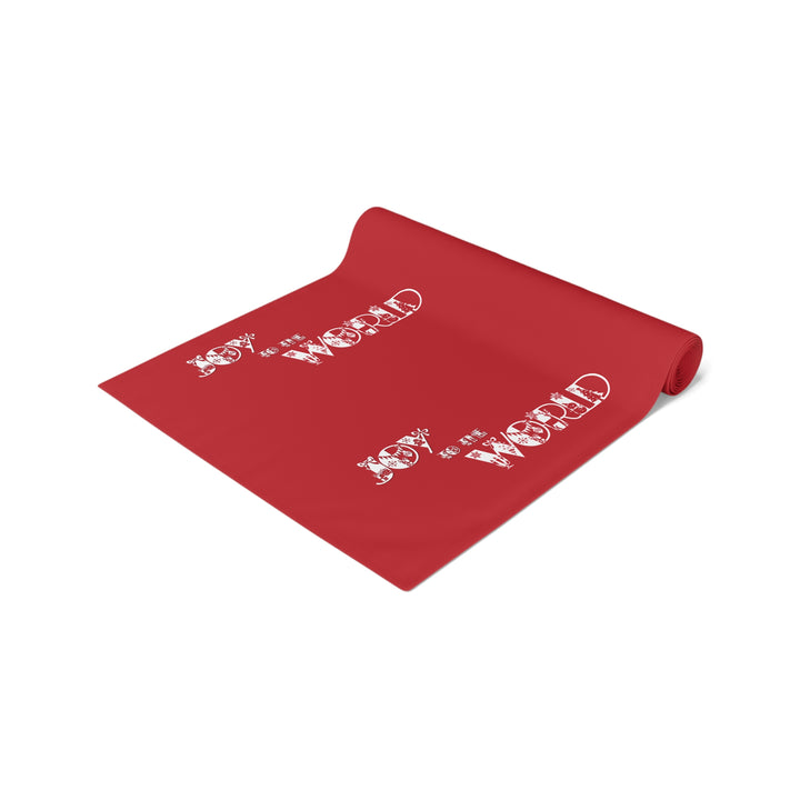 Joy to the World Acrostic Poem Table Runner - Red-Ornaments