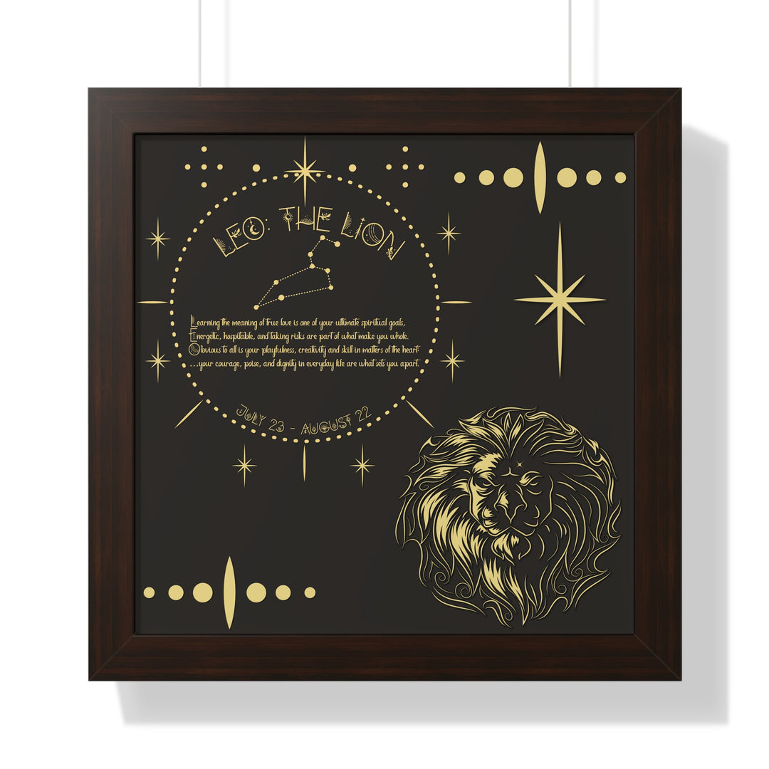 Written in the Stars Framed Acrostic Poem Print - Leo