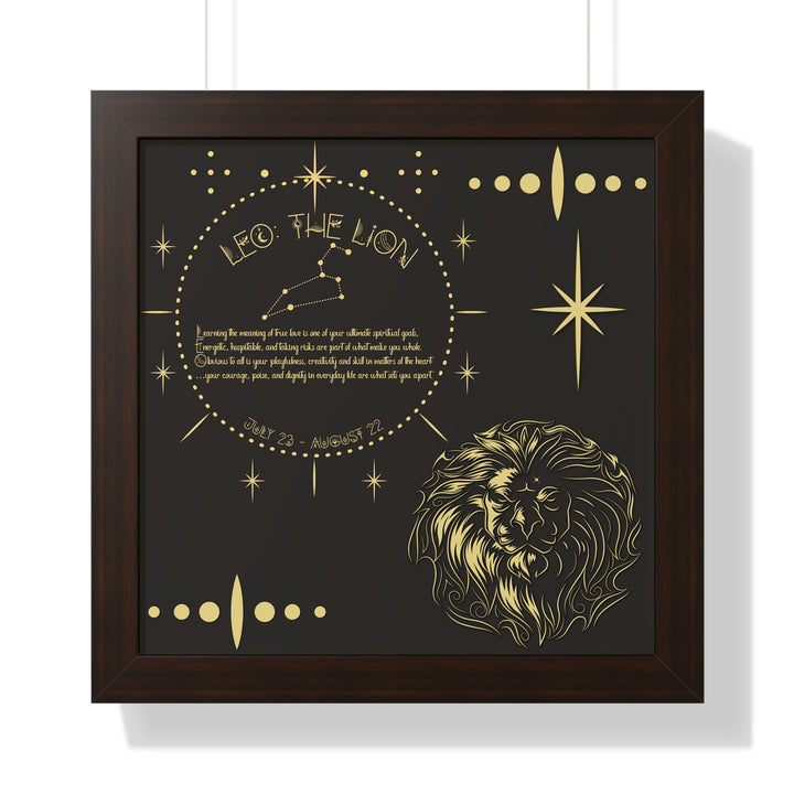 Written in the Stars Framed Acrostic Poem Print - Leo