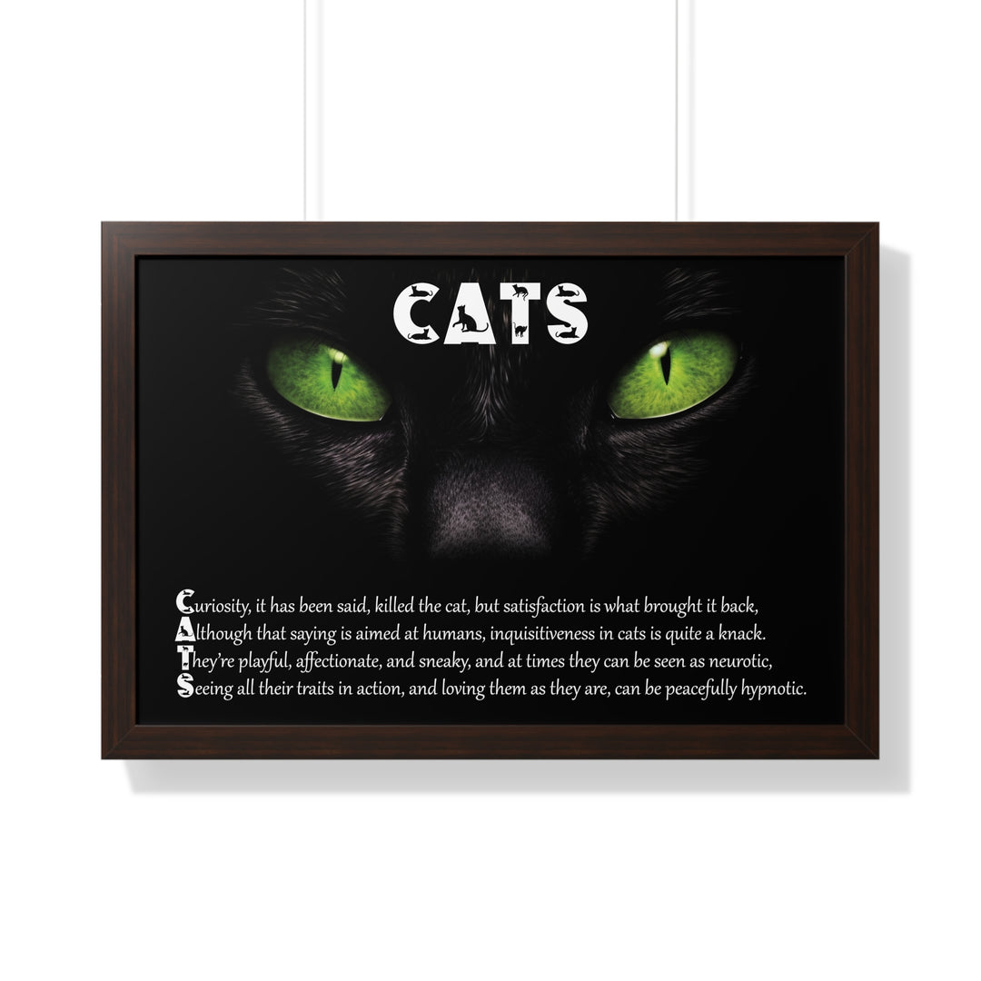 It's Just a Phrase "Cats" Framed Acrostic Poem Print