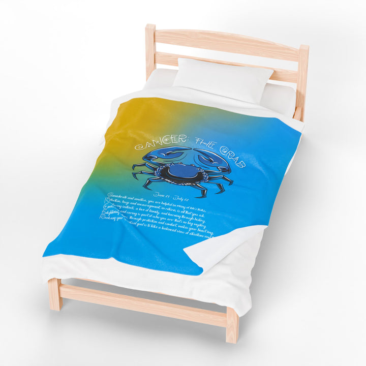 Cancer Acrostic Poem Velveteen Plush Blanket - Colored