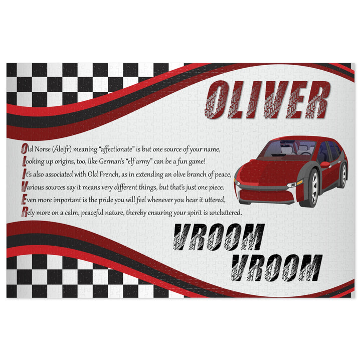 Namesakes Acrostic Poem Jigsaw Puzzle - Toy Cars