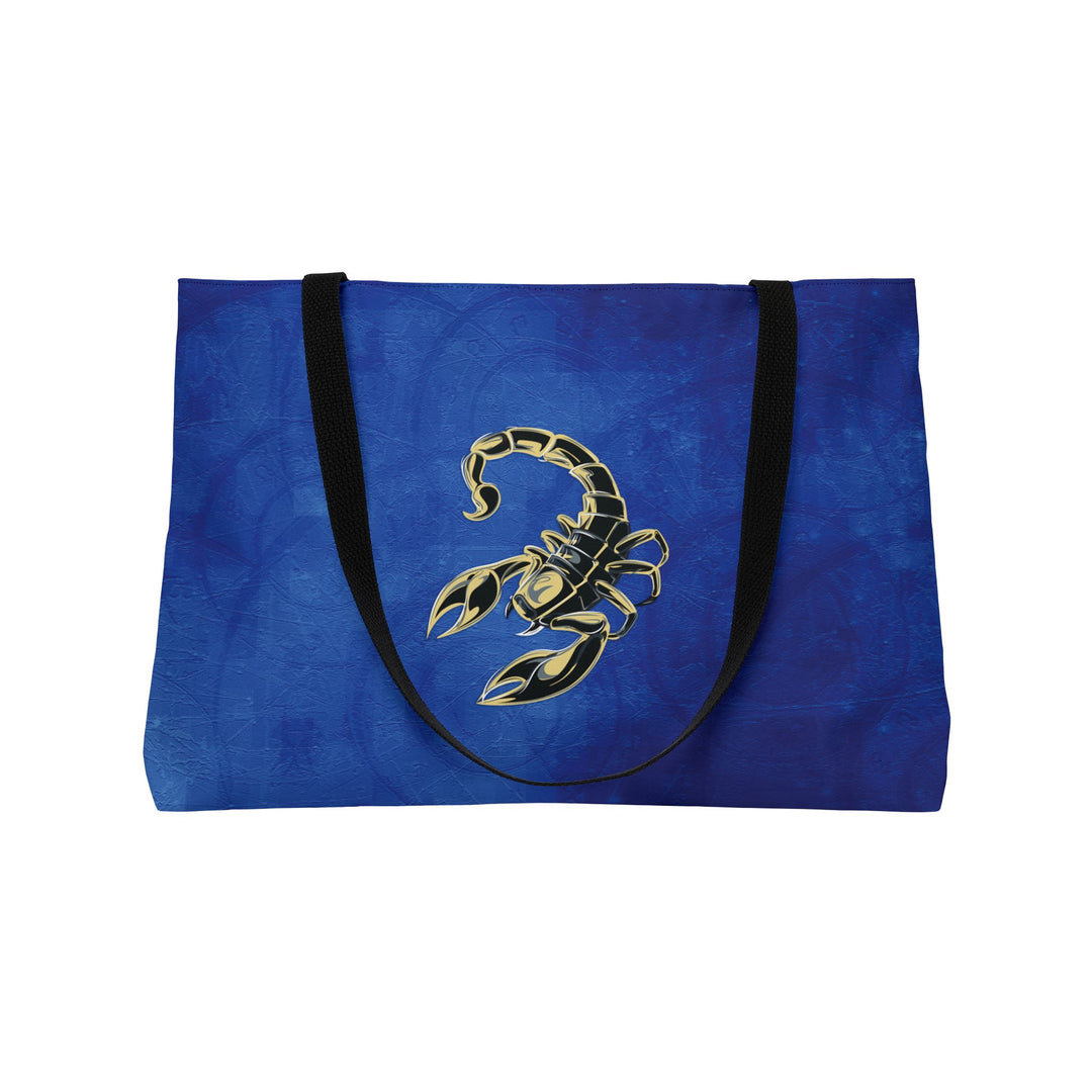 Scorpio Acrostic Poem Tote Bag - Celestial - Blue