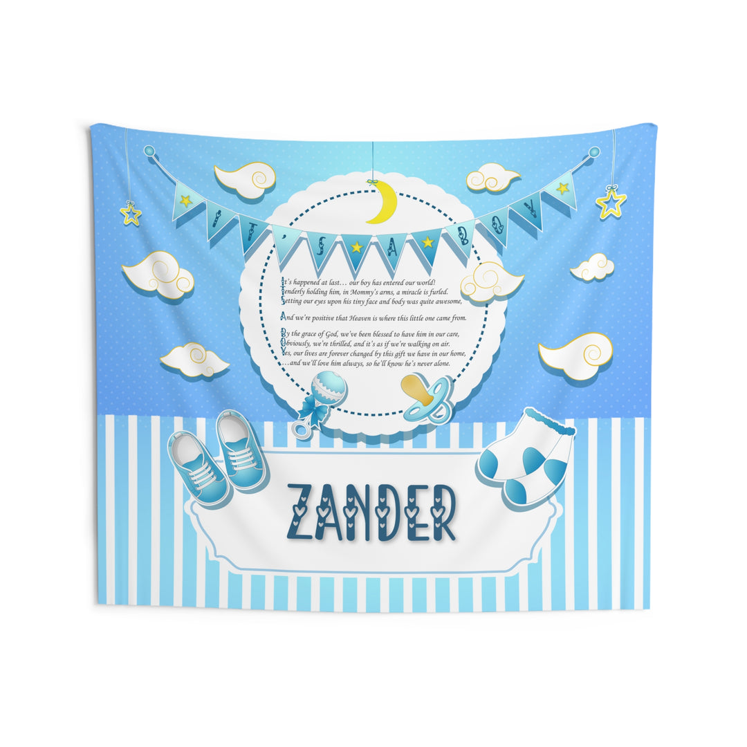 Baby Shower Backdrop - "It's a Boy" Acrostic Poem - Personalized