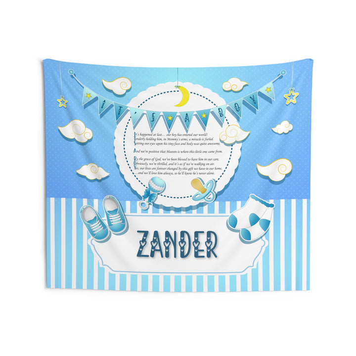 Baby Shower Backdrop - "It's a Boy" Acrostic Poem - Personalized
