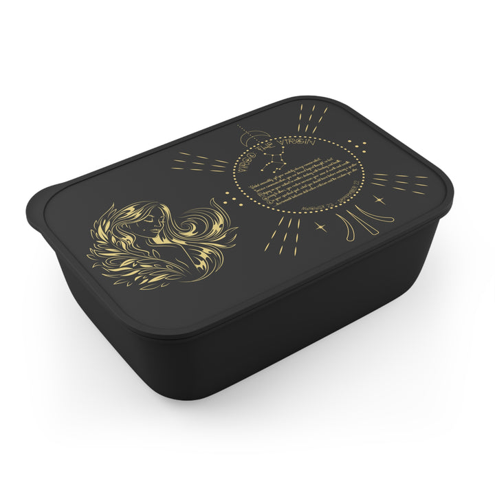 Virgo Acrostic Poem Bento Lunch Box - Black